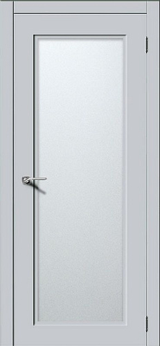 Дверь V Квадро-6 эмаль лайтгрей, сатинат