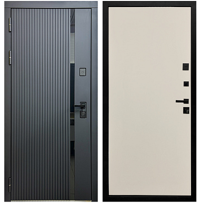 Входная дверь Матадор MXМ-7 антрацит софт/панель Гладкая, софт шампань