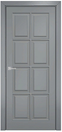 Дверь Оникс Неаполь фрезерованная эмаль RAL 7040, глухая