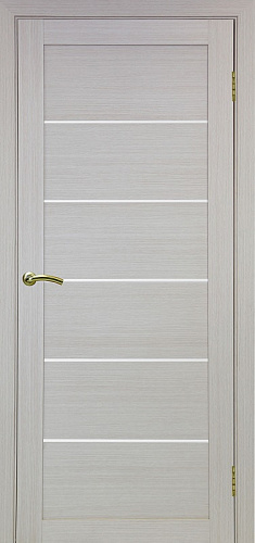 Дверь Эко 506.12 дуб беленый, lacobel белый