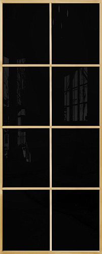 Перегородка Alum №8 золото, триплекс черный