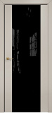Дверь Оникс Престиж эмаль латте, триплекс черный