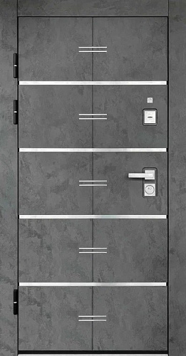Входная дверь Флагман Монарх Z, бетон графит/панель на выбор