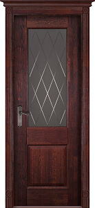 Недавно просмотренные - Дверь Ока массив дуба цельные ламели Классик №2 махагон, стекло каленое с узором