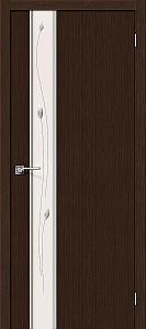 Недавно просмотренные - Дверь Браво Глейс-1 Sprig 3D венге, зеркало белое художественное
