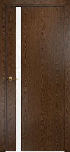 Дверь Оникс Престиж 1 орех тангентальный, триплекс белый