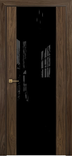 Дверь Оникс Престиж американский орех, триплекс черный