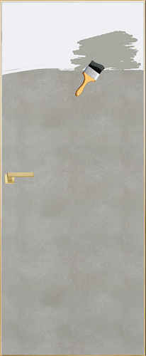 Дверь скрытая под покраску Премиум ИУ-59, AL gold с 4-х сторон, 2,3 м