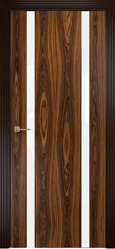 Дверь Оникс Престиж 2 палисандр, триплекс белый