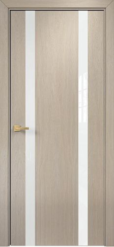 Дверь Оникс Верона 2 мокко, триплекс белый