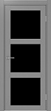Дверь Эко 530.222 серый, lacobel черный
