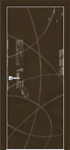 Недавно просмотренные - Дверь Оникс Арт, лакобель коричневый RAL 8028, контурный витраж №6