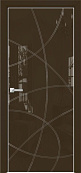 Схожие товары - Дверь Оникс Арт, лакобель коричневый RAL 8028, контурный витраж №6
