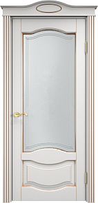Недавно просмотренные - Дверь ПМЦ массив ольхи ОЛ33 белый грунт с патиной золото, стекло 33-2