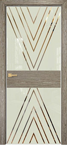 Недавно просмотренные - Дверь Оникс Соло 2 акация, глухая, Lacobel RAL 1015 Ромбы зеркало