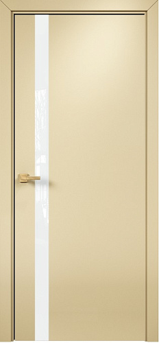 Дверь Оникс Верона 1 эмаль RAL 1015, глухая, триплекс белый