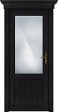 Дверь Статус CLASSIC 521 дуб черный, стекло сатинато белое матовое