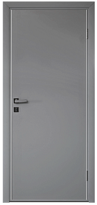 Недавно просмотренные - Пластиковая дверь гладкая Эта Дор с коробкой, кромка AL, серая RAL 7001, глухая