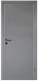 Пластиковая дверь гладкая Эта Дор с коробкой, кромка AL, серая RAL 7001, глухая