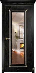 Недавно просмотренные - Дверь Оникс Мадрид 1 эмаль черная патина золото, зеркало