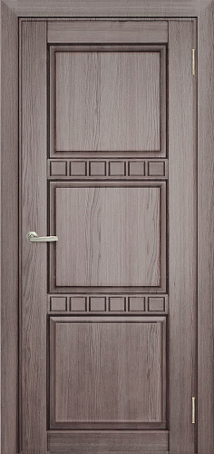 Дверь Берест массив сосны Браво серое дерево, фреза кубик, глухая
