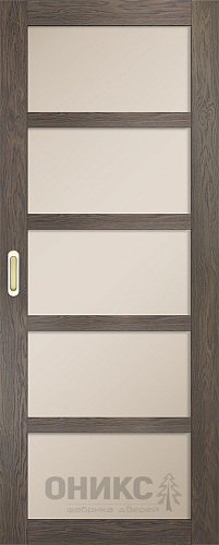 Перегородка Оникс №4 дуб античный, сатинат бронза