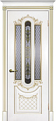 Схожие товары - Дверь Текона эмаль Smalta 13 белый RAL 9003 патина золото, остекленная