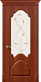 Схожие товары - Дверь Браво Скинни-33 итальянский орех, стекло белое художественное, с элементами фьюзинга