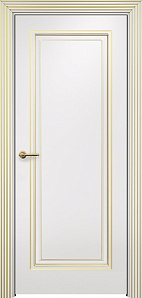 Недавно просмотренные - Дверь Оникс Турин фрезерованная №2 эмаль белая патина золото по контуру, глухая