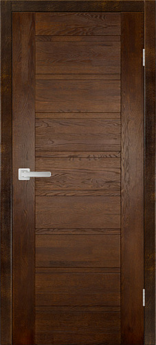 Дверь ДР массив дуба Хай-Тек №4 античный орех, глухая