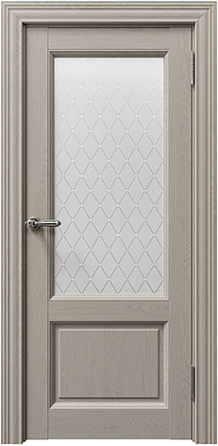 Дверь ДР Sorento экошпон 80010 серена каменный, сатинато белое