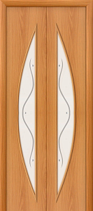 Недавно просмотренные - Дверь Браво ламинированная 5Ф миланский орех, стекло белое художественное с фьюзингом