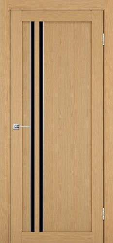 Дверь Эко 525.121 АПС ясень темный молдинг SC, lacobel черный