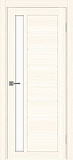 Дверь Эко 554.21 ясень светлый, lacobel белый