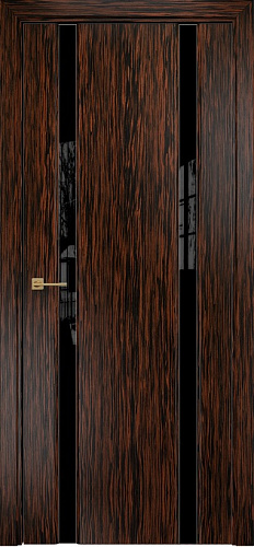Дверь Оникс Престиж 2 эбен, глухая, триплекс черный