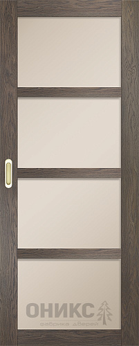 Перегородка Оникс №3 дуб античный, сатинат бронза