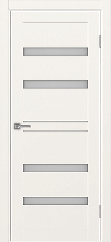 Дверь Эко 561.12 бежевый, сатинат белый