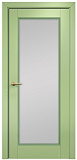 Дверь Оникс Тоскана 1 эмаль фисташковая/RAL 6021, сатинат белый