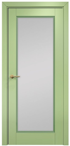 Дверь Оникс Тоскана 1 эмаль фисташковая/RAL 6021, сатинат белый