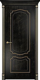 Недавно просмотренные - Дверь Оникс Венеция фрезерованная эмаль черная патина золото, глухая