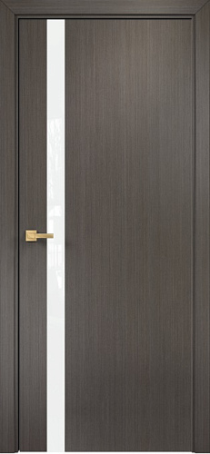 Дверь Оникс Верона 1 серый дуб, триплекс белый