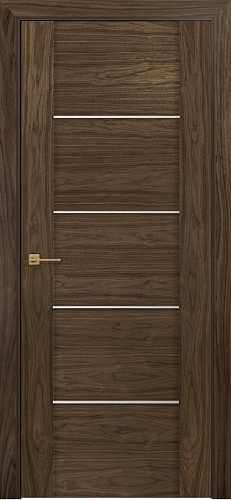 Дверь Оникс Парма американский орех, глухая с молдингом