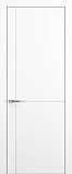 Дверь Z K17 полипропилен белый, ALU кромка хром, молдинг серебро, глухая