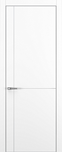 Дверь Z K17 полипропилен белый, ALU кромка хром, молдинг серебро, глухая