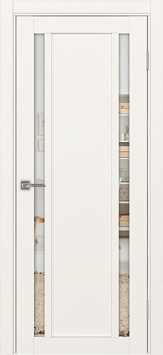 Дверь Эко 522.212 АПП бежевый молдинг SC, стеклопакет зеркало