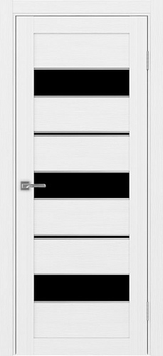 Дверь Эко 526.122 АПП белый лед молдинг SC, lacobel черный