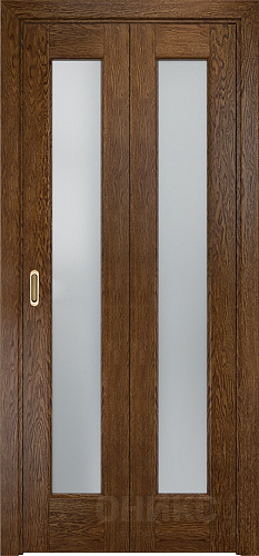 Дверь-книжка Оникс Лагуна каштан, сатинат белый