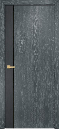 Дверь Оникс Дуо дуб графит/седой дуб, триплекс черный