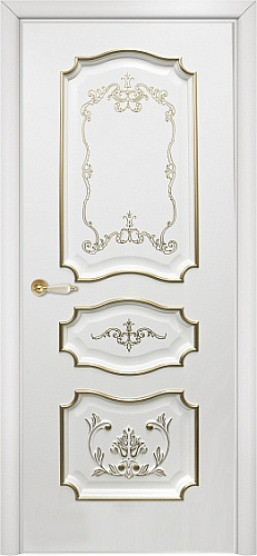 Дверь Оникс Барселона эмаль белая по МДФ, глухая