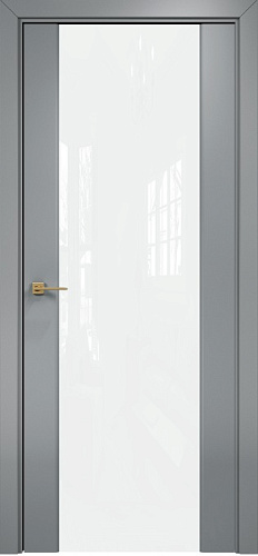 Дверь Оникс Престиж эмаль RAL 7040, триплекс белый